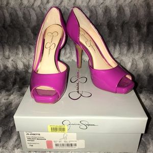 Jessica Simpson Josette Patent Leather Peep-toe